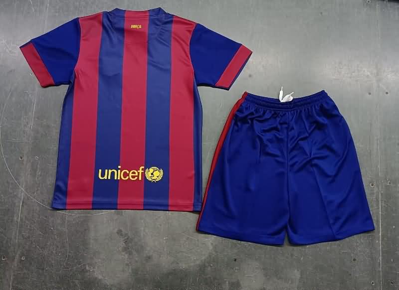 2014/15 Barcelona Home Kids Soccer Jersey And Shorts