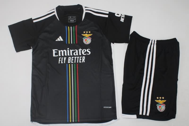 23/24 Benfica Away Kids Soccer Jersey And Shorts