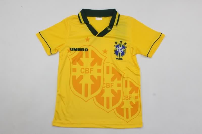 1994 Brazil Home Kids Soccer Jersey And Shorts