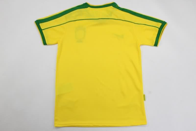1998 Brazil Home Kids Soccer Jersey And Shorts