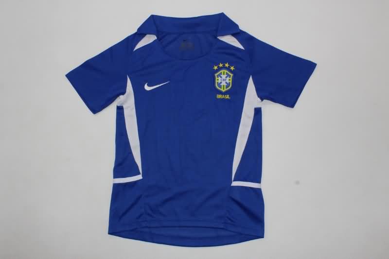 2002 Brazil Away Kids Soccer Jersey And Shorts