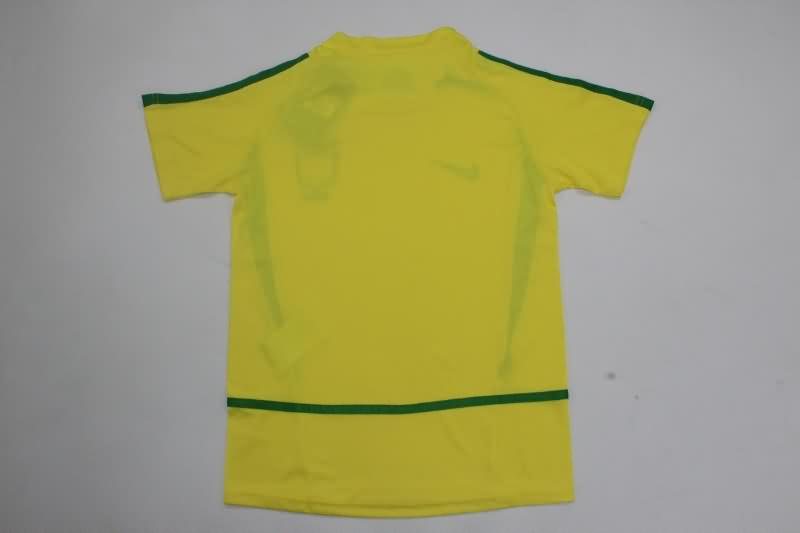 2002 Brazil Home Kids Soccer Jersey And Shorts