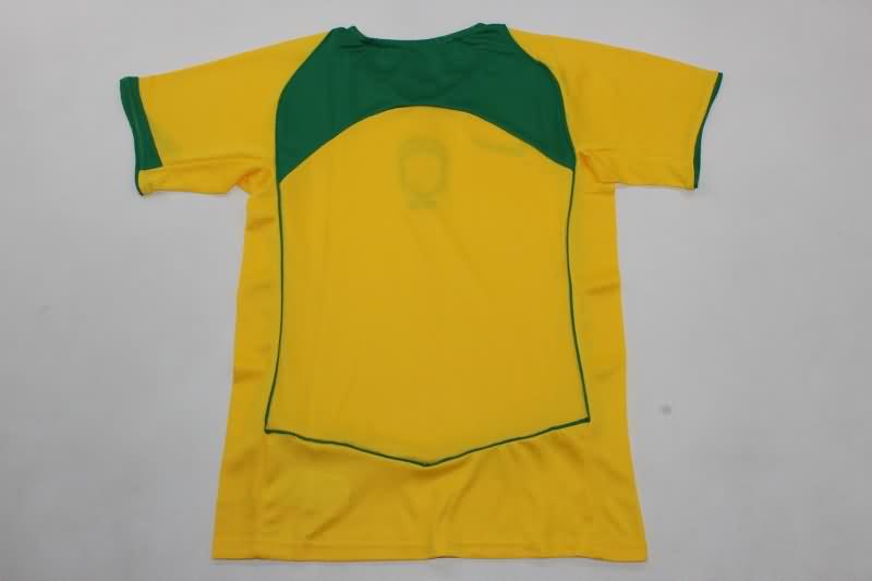2004 Brazil Home Kids Soccer Jersey And Shorts
