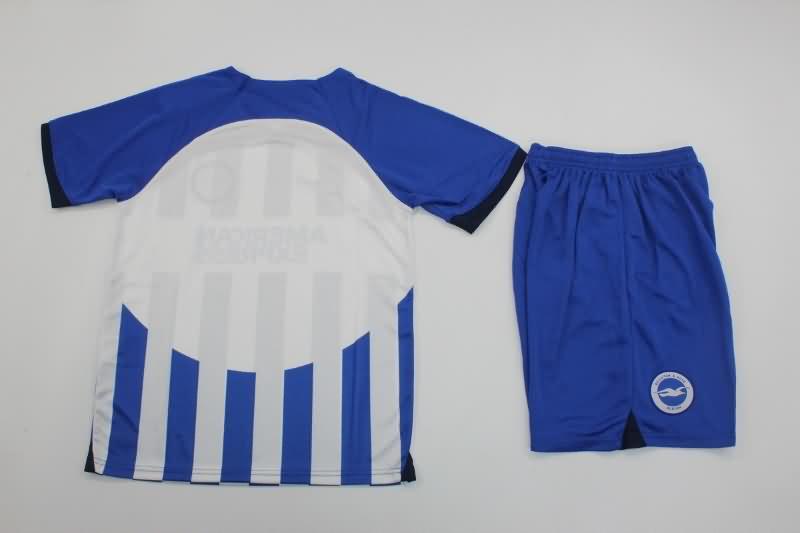 23/24 Brighton Home Kids Soccer Jersey And Shorts
