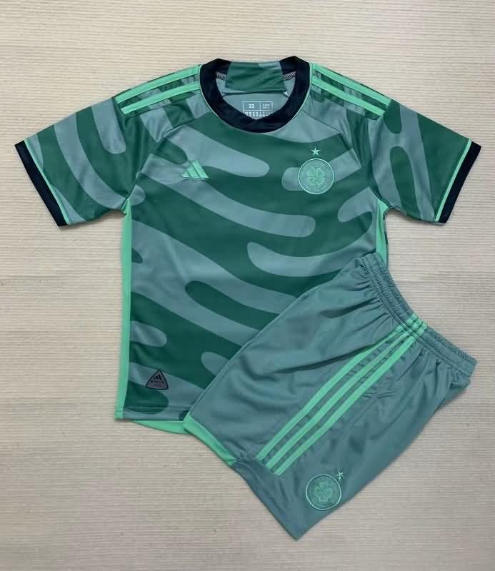 23/24 Celtic Away Kids Soccer Jersey And Shorts