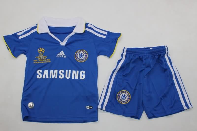 2007/08 Chelsea Home Final Kids Soccer Jersey And Shorts