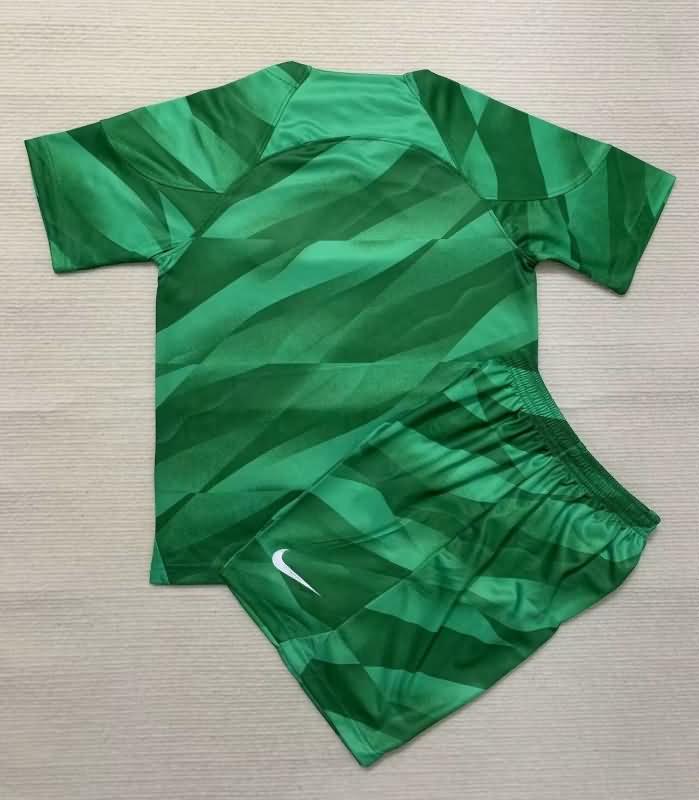 23/24 Chelsea Goalkeeper Green Kids Soccer Jersey And Shorts