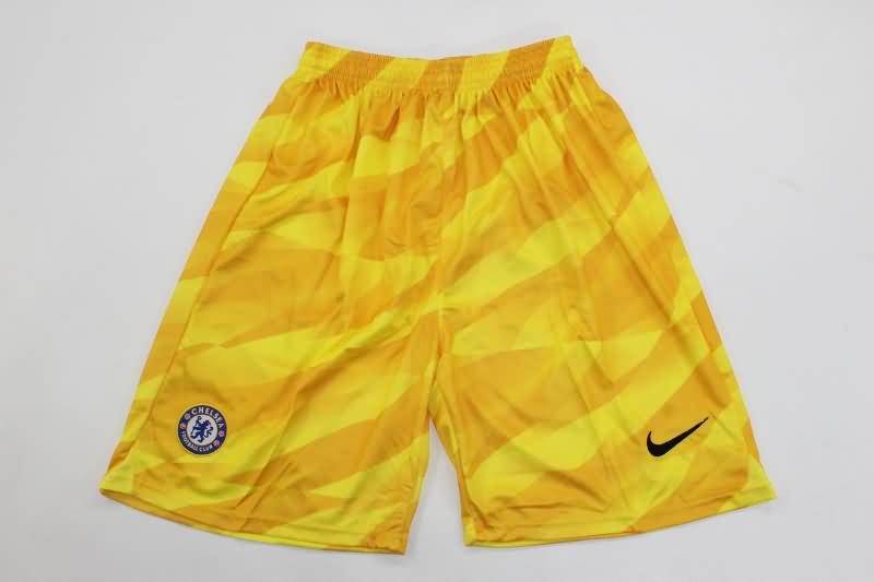 23/24 Chelsea Goalkeeper Yellow Kids Soccer Jersey And Shorts
