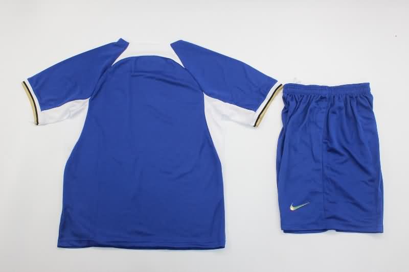 23/24 Chelsea Home Kids Soccer Jersey And Shorts