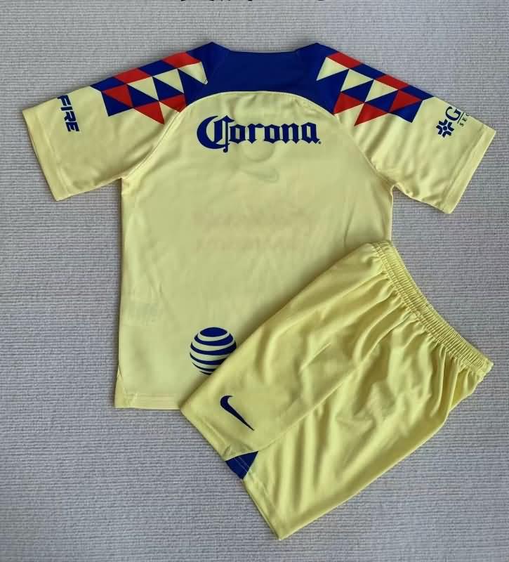 23/24 Club America Home Kids Soccer Jersey And Shorts