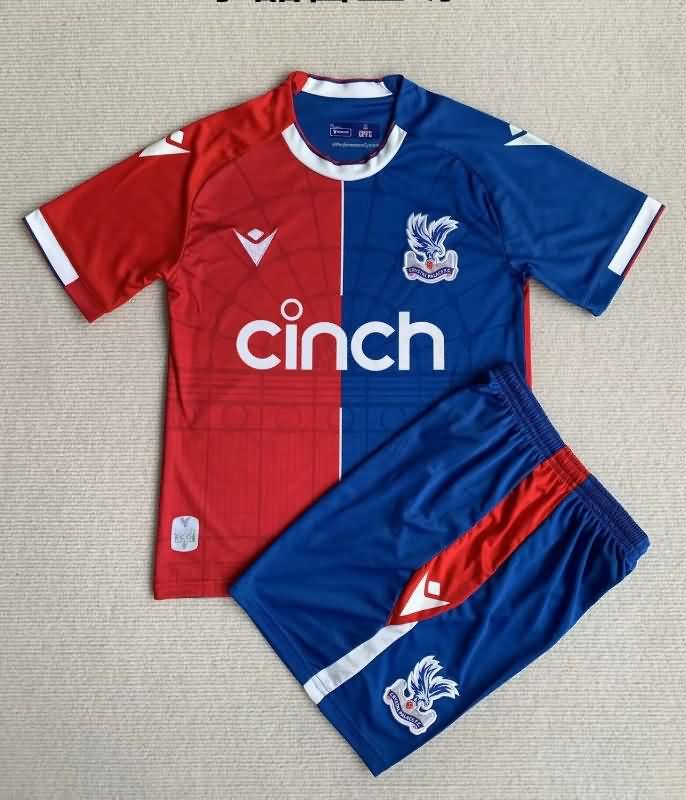 23/24 Crystal Palace Home Kids Soccer Jersey And Shorts