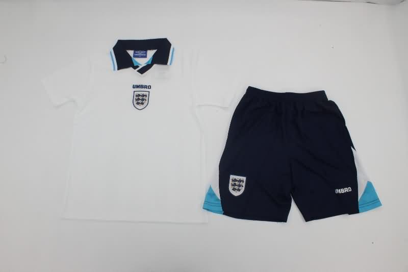 1996 England Home Kids Soccer Jersey And Shorts