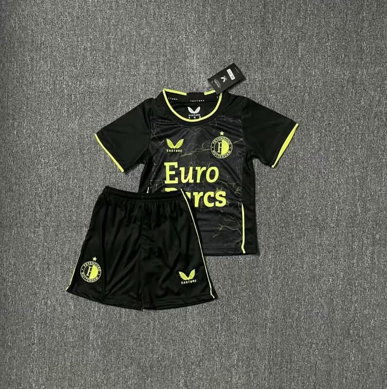 23/24 Feyenoord Fourth Kids Soccer Jersey And Shorts
