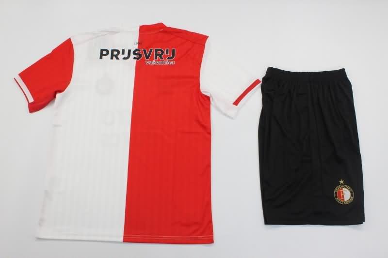 23/24 Feyenoord Home Kids Soccer Jersey And Shorts