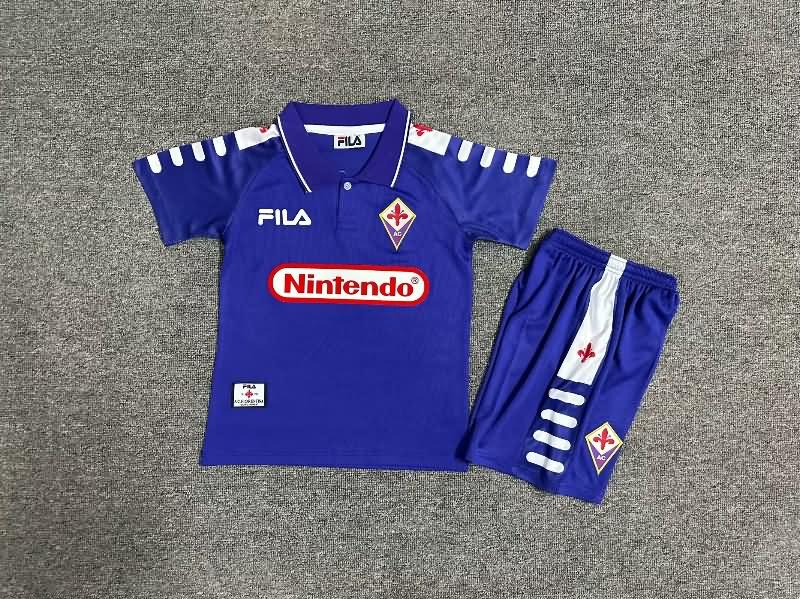 1998/99 Fiorentina Home Kids Soccer Jersey And Shorts