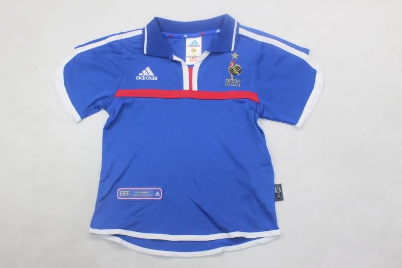 2000 France Home Kids Soccer Jersey And Shorts