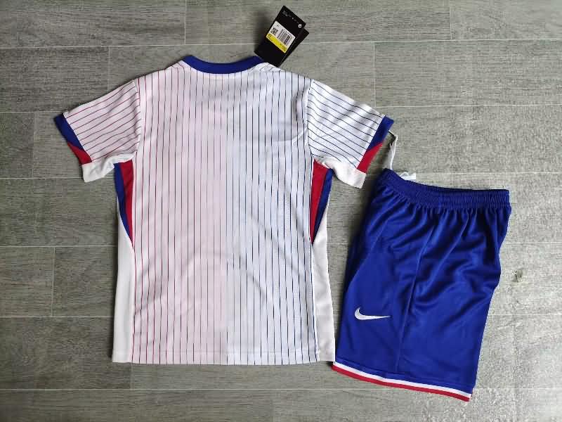 2023/24 France Away Kids Soccer Jersey And Shorts