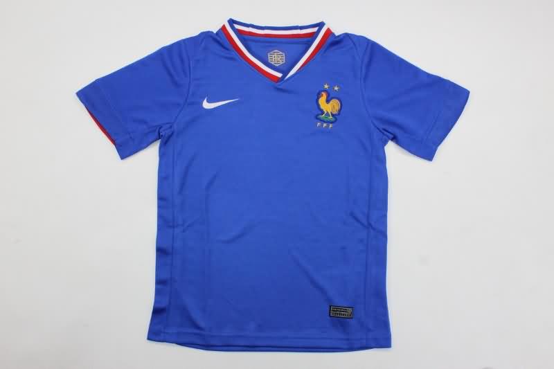 2023/24 France Home Kids Soccer Jersey And Shorts