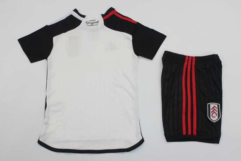 23/24 Fulham Home Kids Soccer Jersey And Shorts