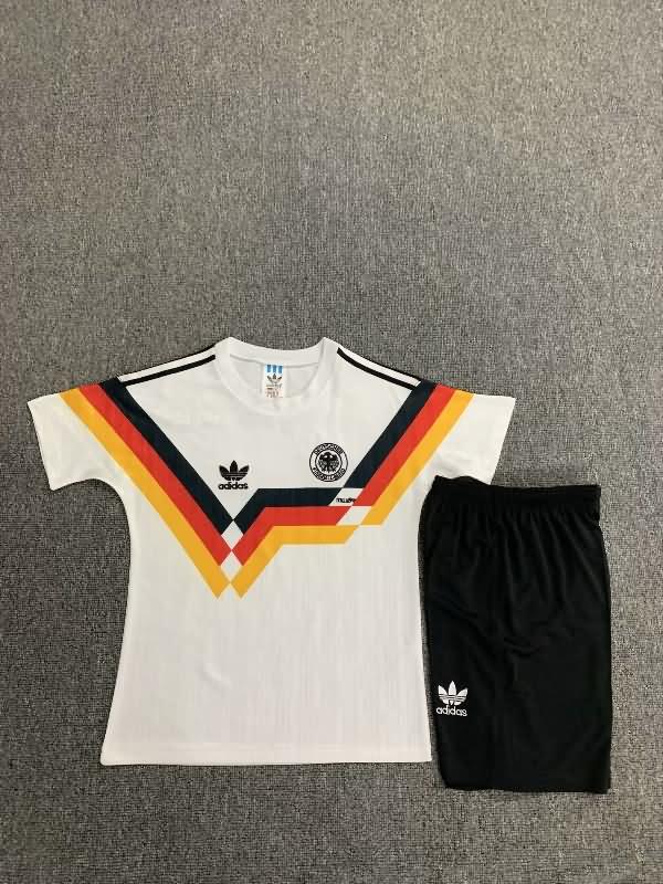 1990 Germany Home Kids Soccer Jersey And Shorts