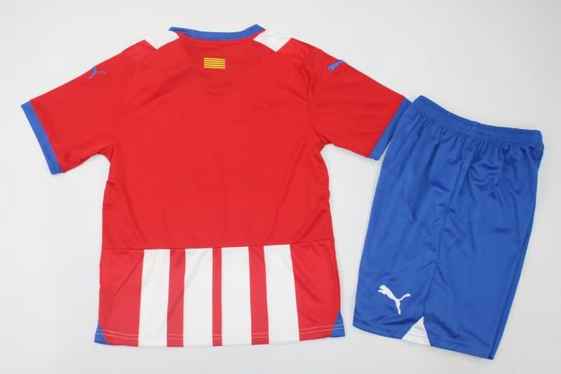 23/24 Girona Home Kids Soccer Jersey And Shorts
