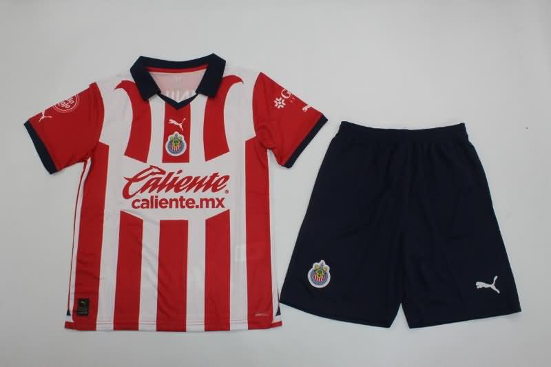 23/24 Guadalajara Home Kids Soccer Jersey And Shorts