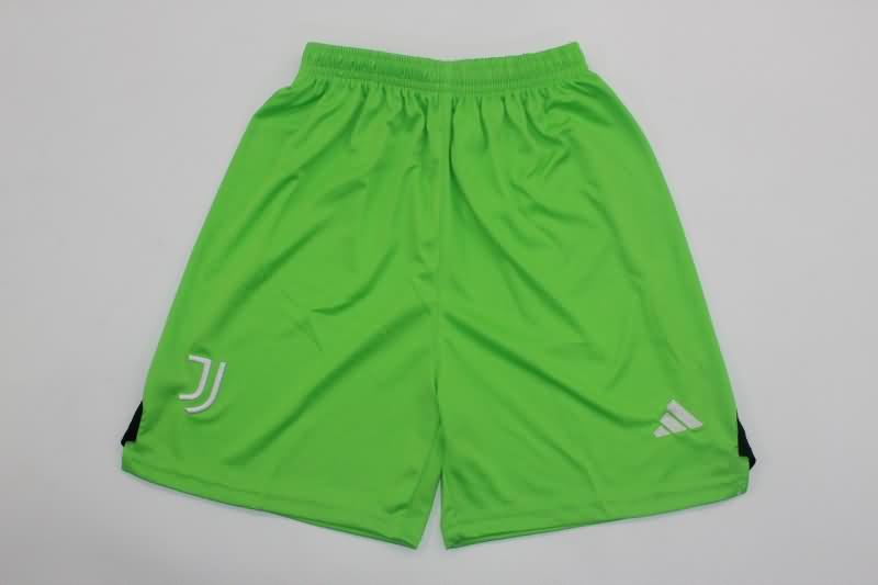 23/24 Juventus Goalkeeper Green Kids Soccer Jersey And Shorts