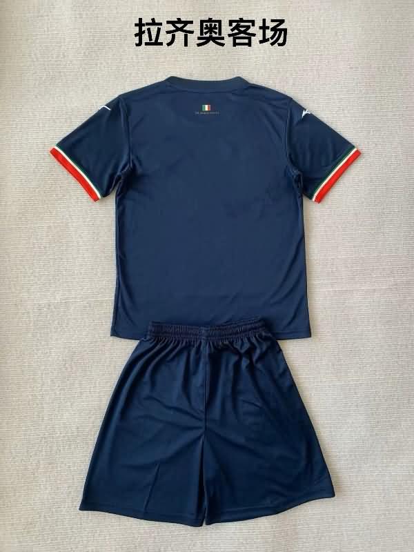 23/24 Lazio Away Kids Soccer Jersey And Shorts