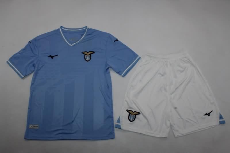 23/24 Lazio Home Kids Soccer Jersey And Shorts