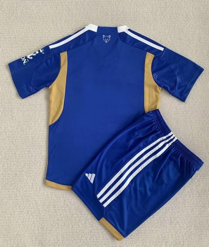23/24 Leicester City Home Kids Soccer Jersey And Shorts