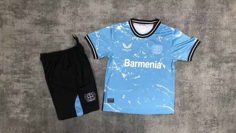 23/24 Leverkusen Away Kids Soccer Jersey And Shorts