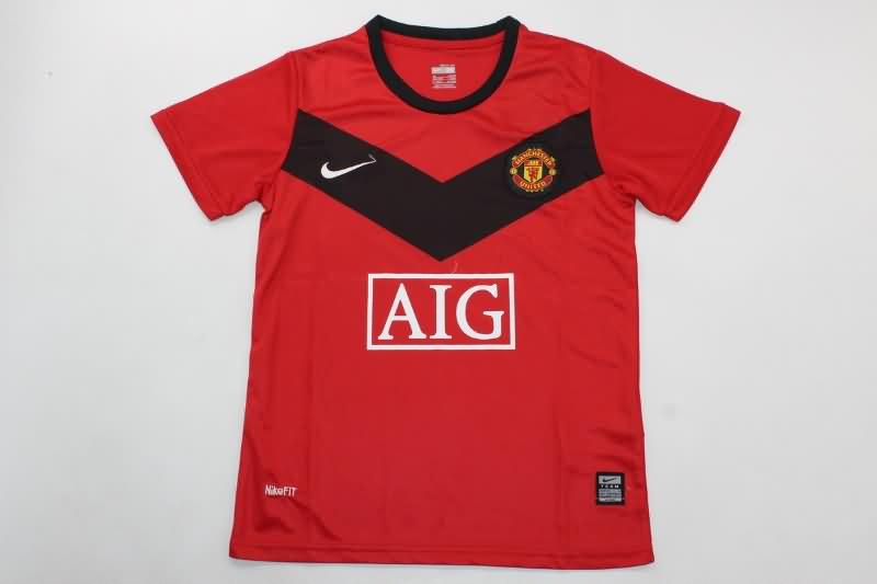 2009/10 Manchester United Home Kids Soccer Jersey And Shorts