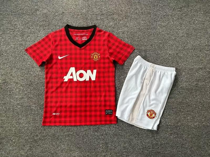 2012/13 Manchester United Home Kids Soccer Jersey And Shorts