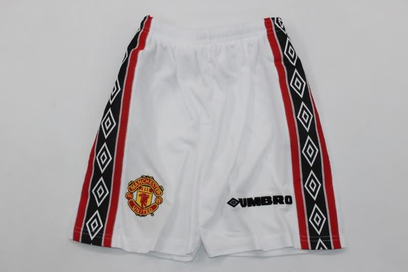 1998/00 Manchester United Home Kids Soccer Jersey And Shorts