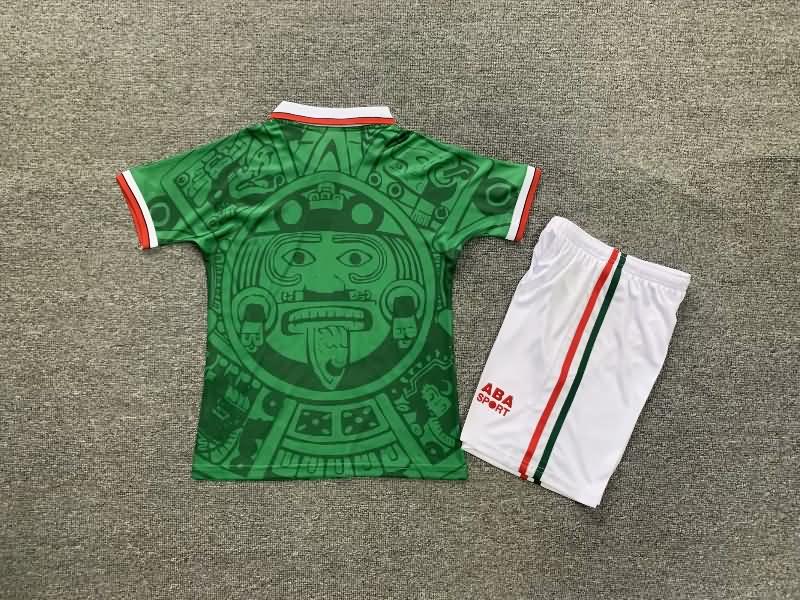 1998 Mexico Home Kids Soccer Jersey And Shorts