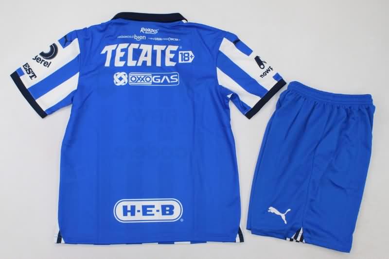 23/24 Monterrey Home Kids Soccer Jersey And Shorts