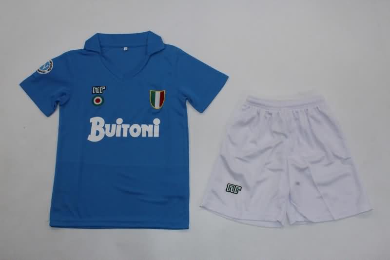 1987/88 Napoli Home Kids Soccer Jersey And Shorts