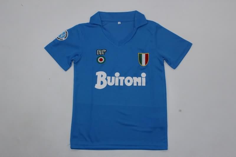 1987/88 Napoli Home Kids Soccer Jersey And Shorts