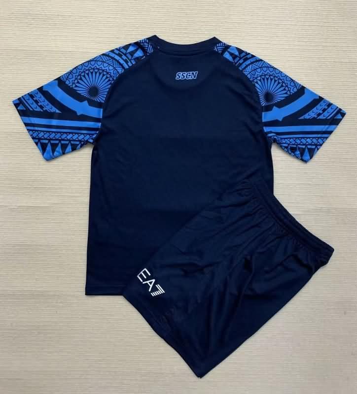 23/24 Napoli Training Kids Soccer Jersey And Shorts