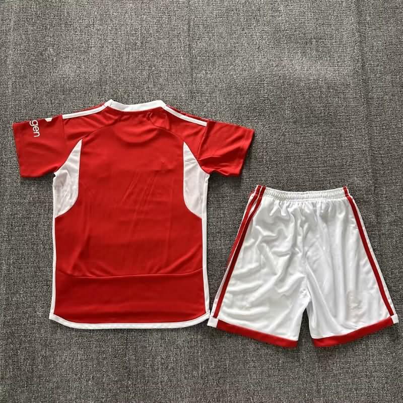 23/24 Nottingham Forest Home Kids Soccer Jersey And Shorts