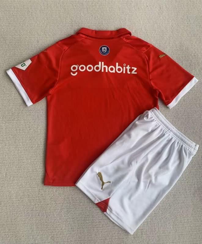 23/24 PSV Eindhoven Home Kids Soccer Jersey And Shorts