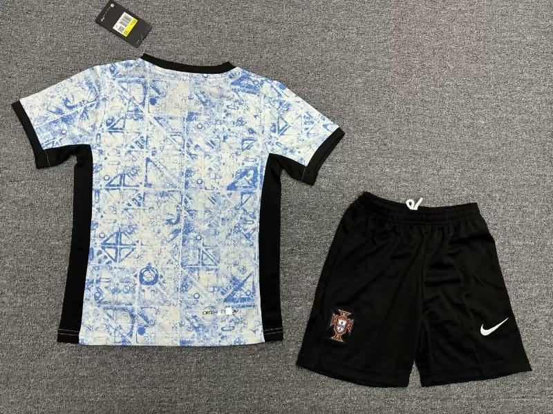 2023/24 Portugal Away Kids Soccer Jersey And Shorts