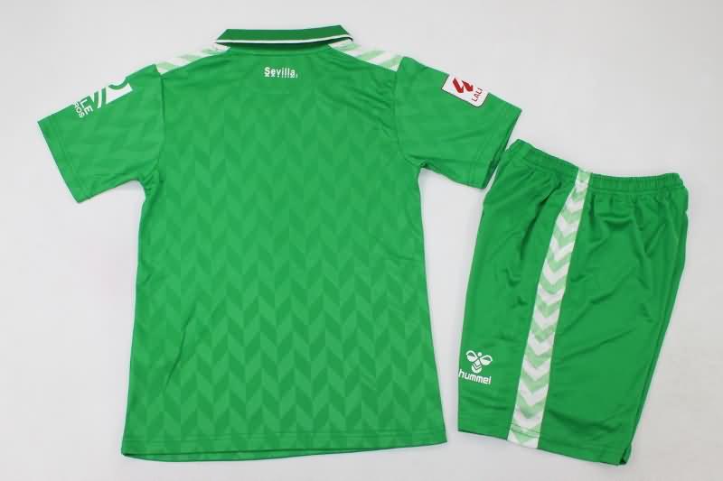 23/24 Real Betis Away Kids Soccer Jersey And Shorts
