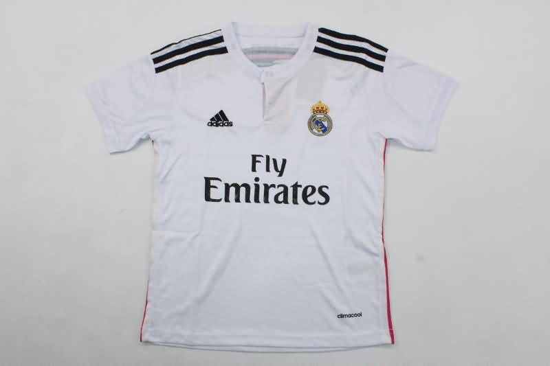 14/15 Real Madrid Home Kids Soccer Jersey And Shorts