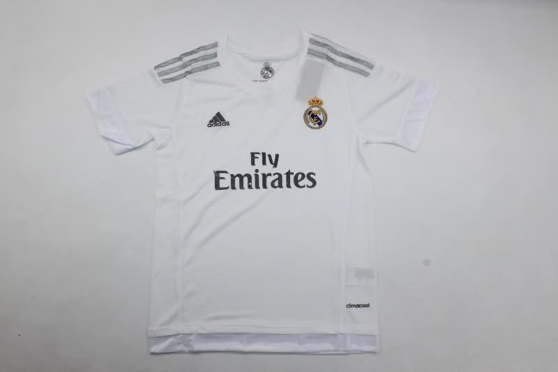 15/16 Real Madrid Home Kids Soccer Jersey And Shorts