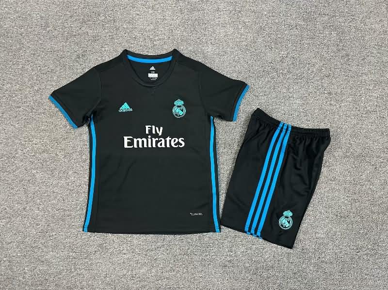 17/18 Real Madrid Away Kids Soccer Jersey And Shorts