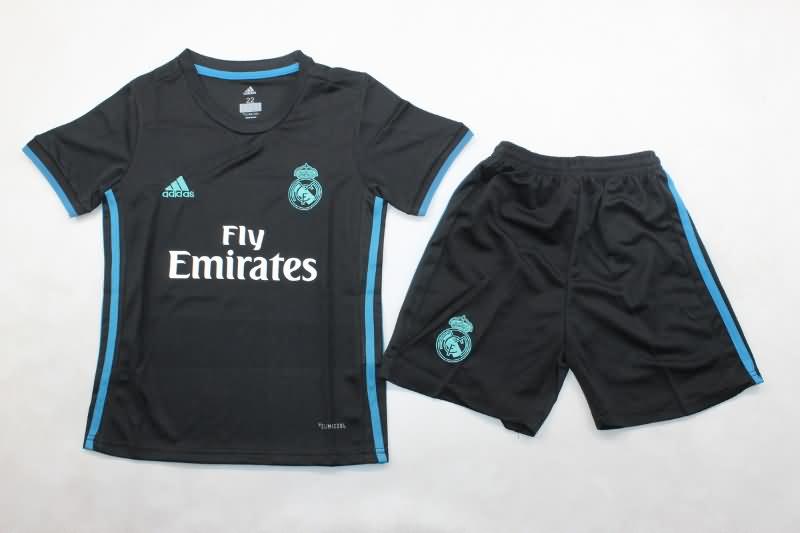 17/18 Real Madrid Away Kids Soccer Jersey And Shorts