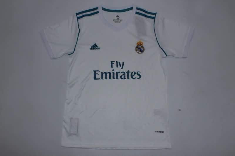 17/18 Real Madrid Home Kids Soccer Jersey And Shorts