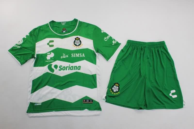 23/24 Santos Laguna Home Kids Soccer Jersey And Shorts