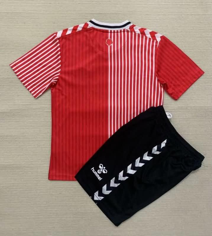 23/24 Southampton Home Kids Soccer Jersey And Shorts